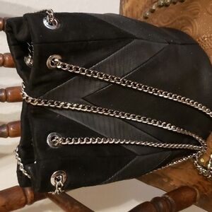 Express black drawstring top bag